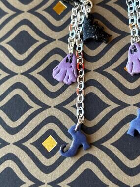 Halloween Themed Earrings: Bats, Ghost, Witch Polymer Clay Jewelry